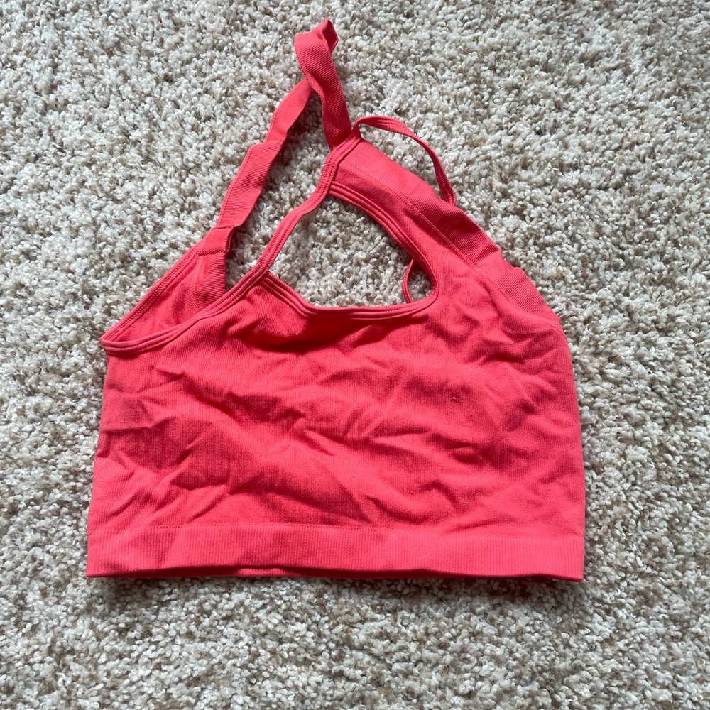 Urban Outfitters Coral Red Crop Tank Top